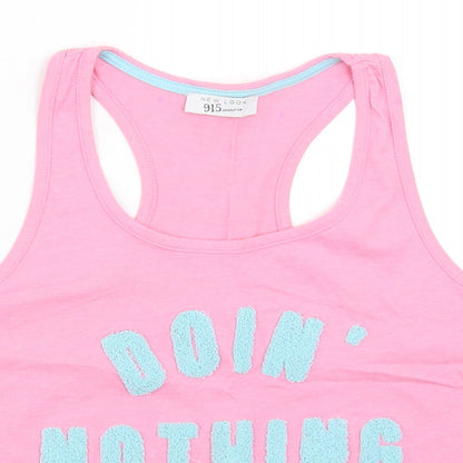 New Look Girls Pink   Basic Tank Size M