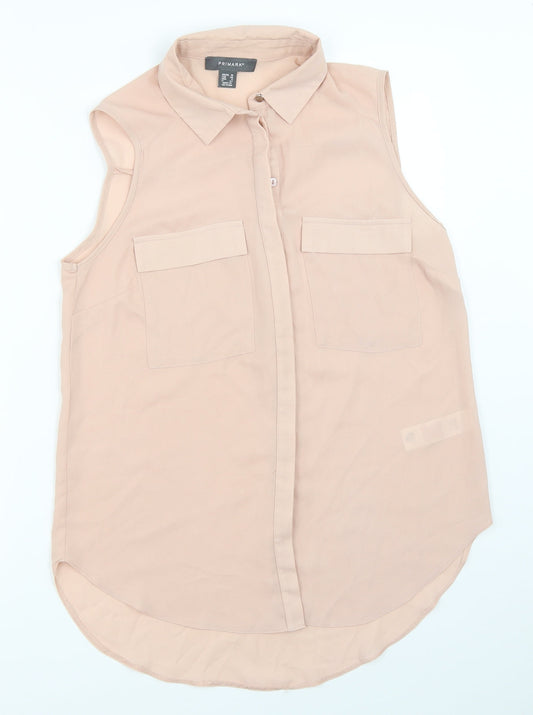 Primark Womens Pink   Basic Button-Up Size 10