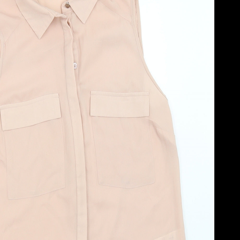 Primark Womens Pink   Basic Button-Up Size 10