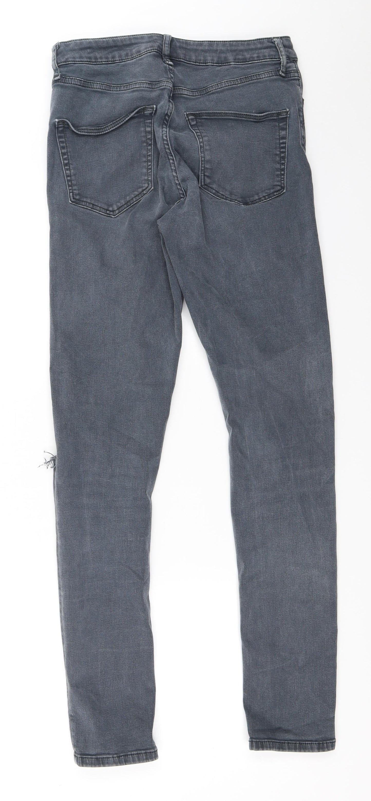 Topshop Womens Grey   Skinny Jeans Size 28 in L32 in - jamie jeans