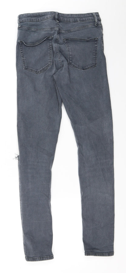 Topshop Womens Grey   Skinny Jeans Size 28 in L32 in - jamie jeans