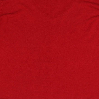 BM Colletion Womens Red  Knit Pullover Jumper Size XL