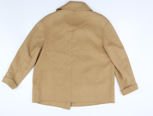 Womens UK Size 14 M&S Brown Overcoat
