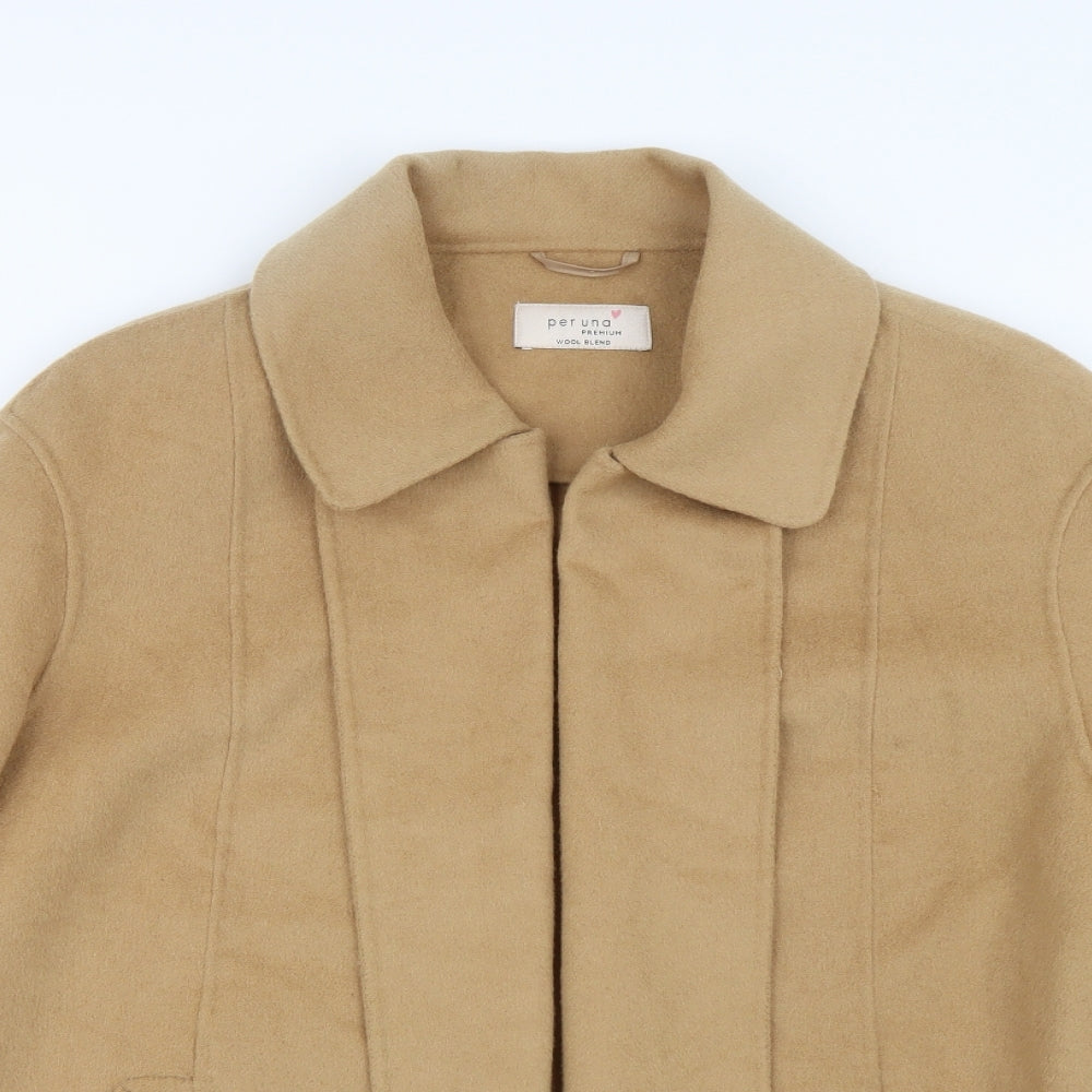 Womens UK Size 14 M&S Brown Overcoat