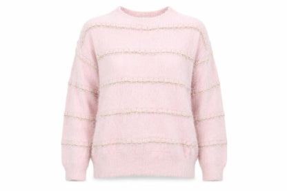 Ely Womens Pink  Knit Pullover Jumper Size M