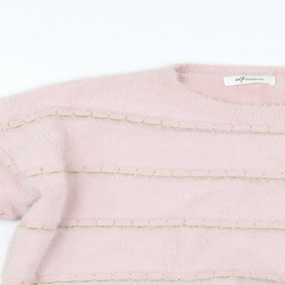 Ely Womens Pink  Knit Pullover Jumper Size M