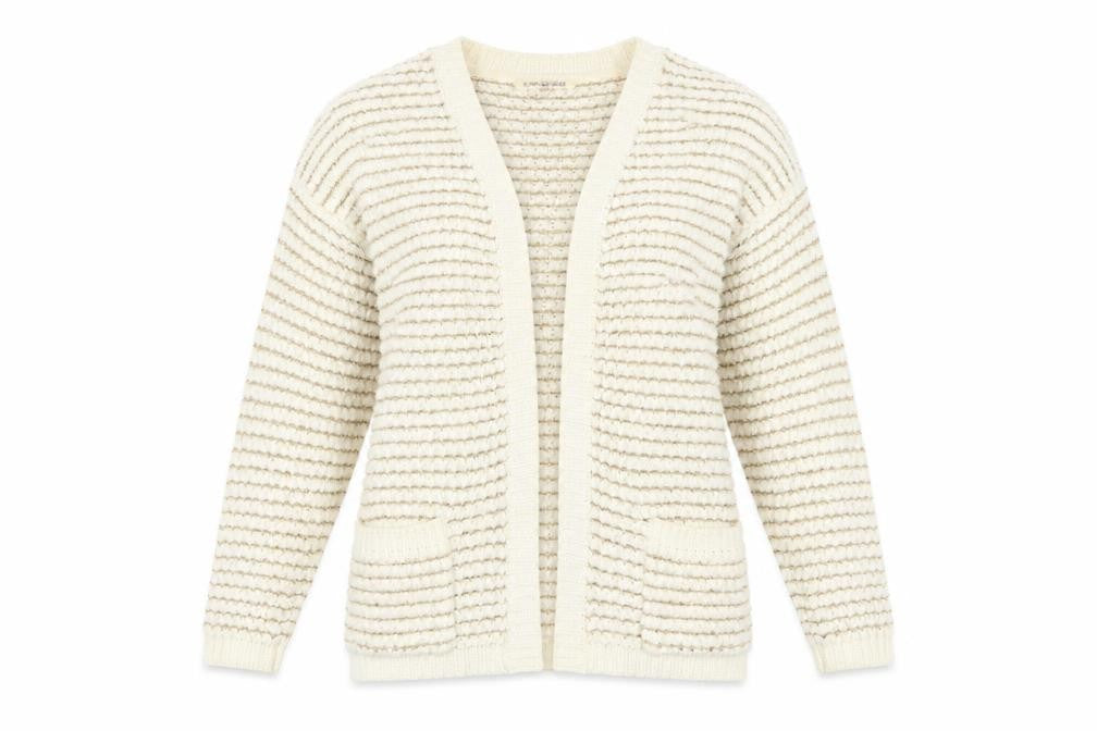 Womens UK Size S Love Knitwear Beige Cardigan Jumper