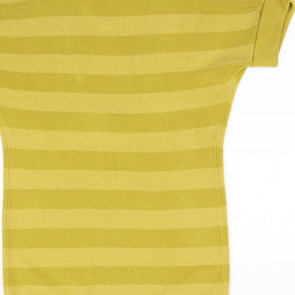 George Womens Yellow Striped Knit Cardigan Jumper Size 12