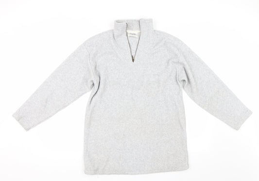 Giani Seroti Womens Grey  Fleece Henley Jumper Size S