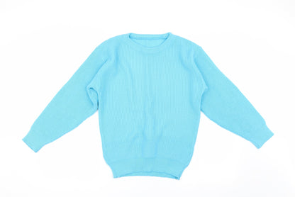 Womens UK Size S Preworn Blue Pullover Jumper
