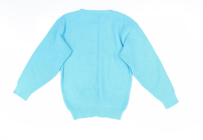 Womens UK Size S Preworn Blue Pullover Jumper