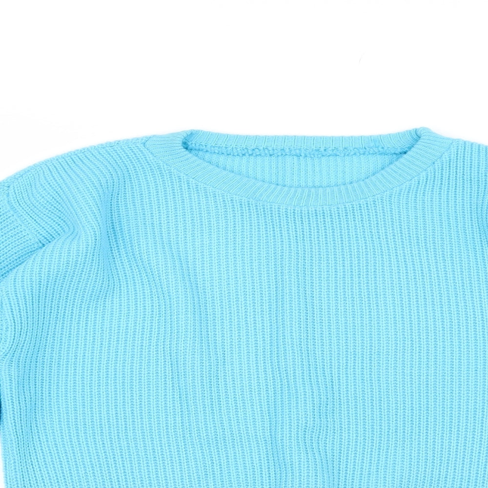 Womens UK Size S Preworn Blue Pullover Jumper
