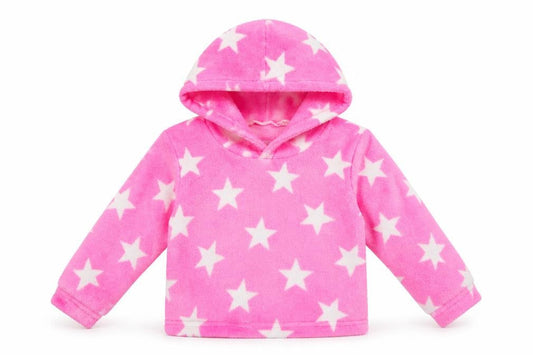 Love Sleep Girls Pink Geometric Fleece Top Pyjama Top Size 8 Years  - Stars