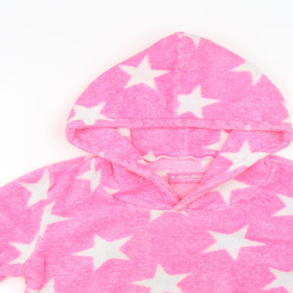 Love Sleep Girls Pink Geometric Fleece Top Pyjama Top Size 8 Years  - Stars