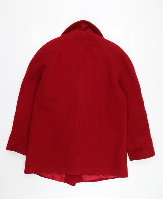 Womens UK Size 14 Essentials Red Overcoat