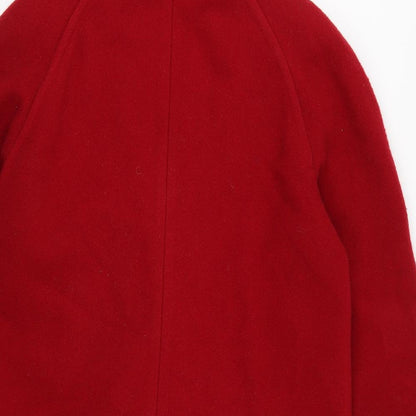 Womens UK Size 14 Essentials Red Overcoat
