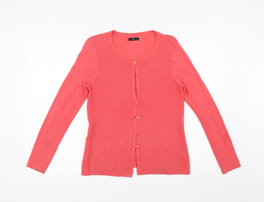 Womens UK Size 10 M&Co Pink Cardigan Jumper