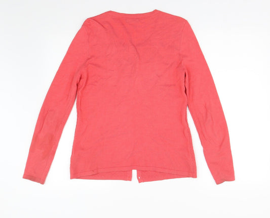 Womens UK Size 10 M&Co Pink Cardigan Jumper