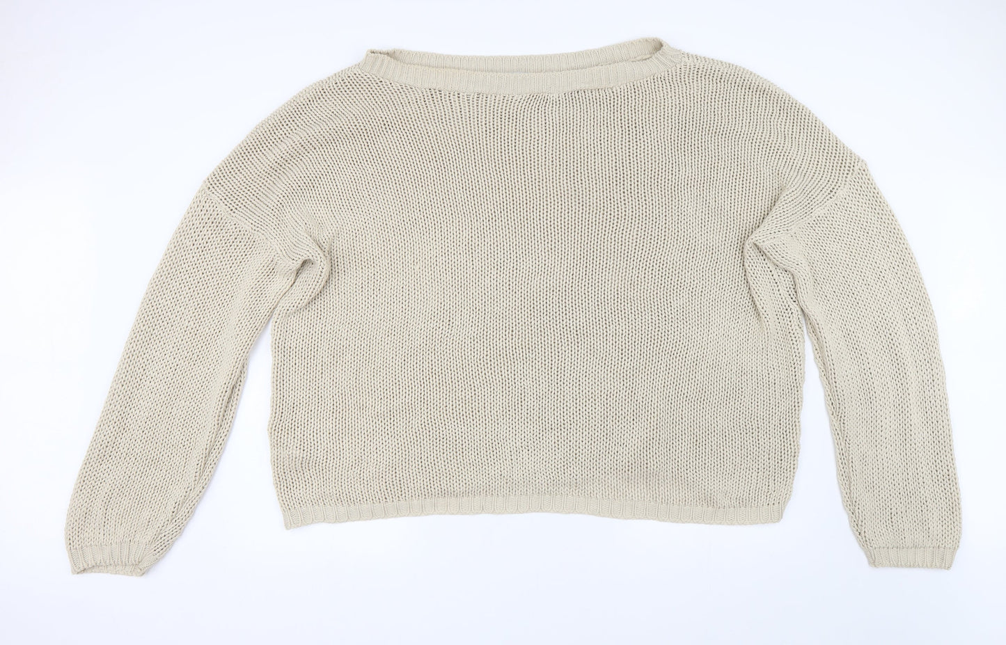 Womens UK Size 16 In the Style Beige Pullover Jumper