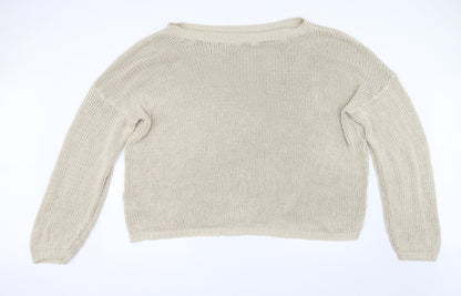 Womens UK Size 16 In the Style Beige Pullover Jumper