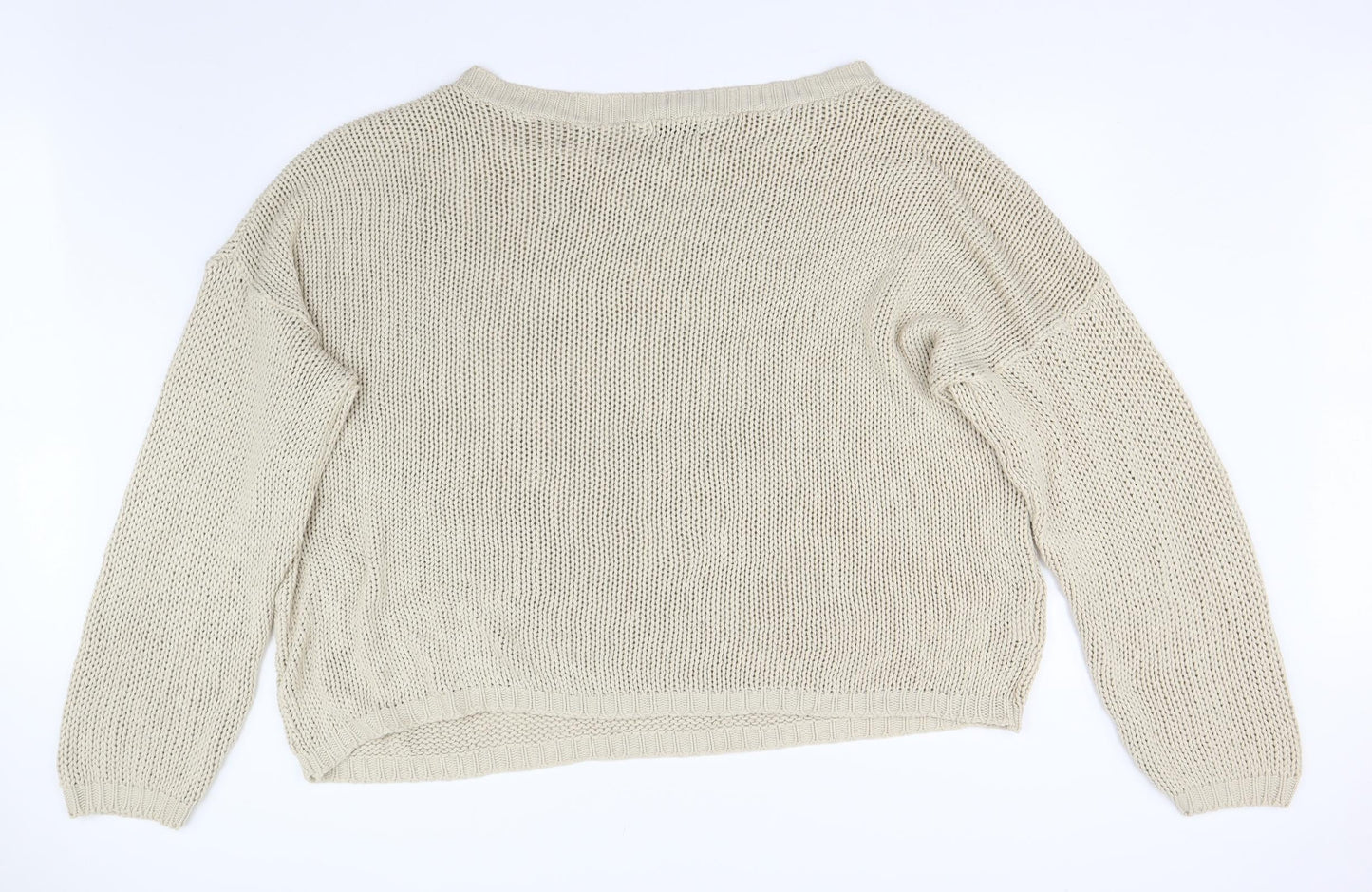 Womens UK Size 16 In the Style Beige Pullover Jumper