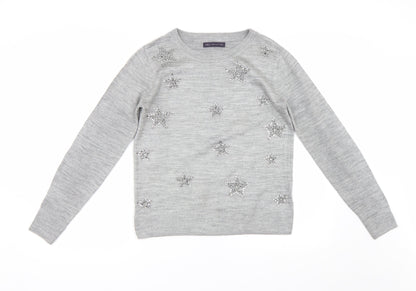 Womens UK Size S M&S Grey Pullover Jumper