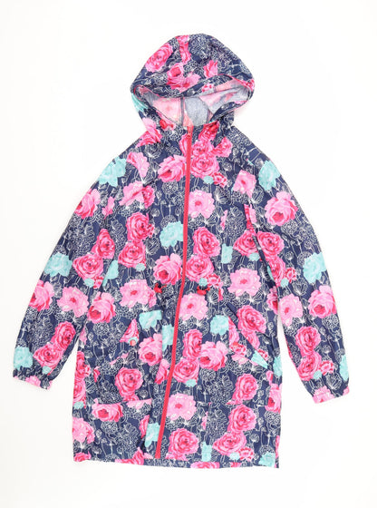 B. You Womens Multicoloured Floral  Anorak Jacket Size 12