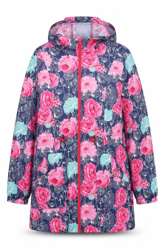 B. You Womens Multicoloured Floral  Anorak Jacket Size 12
