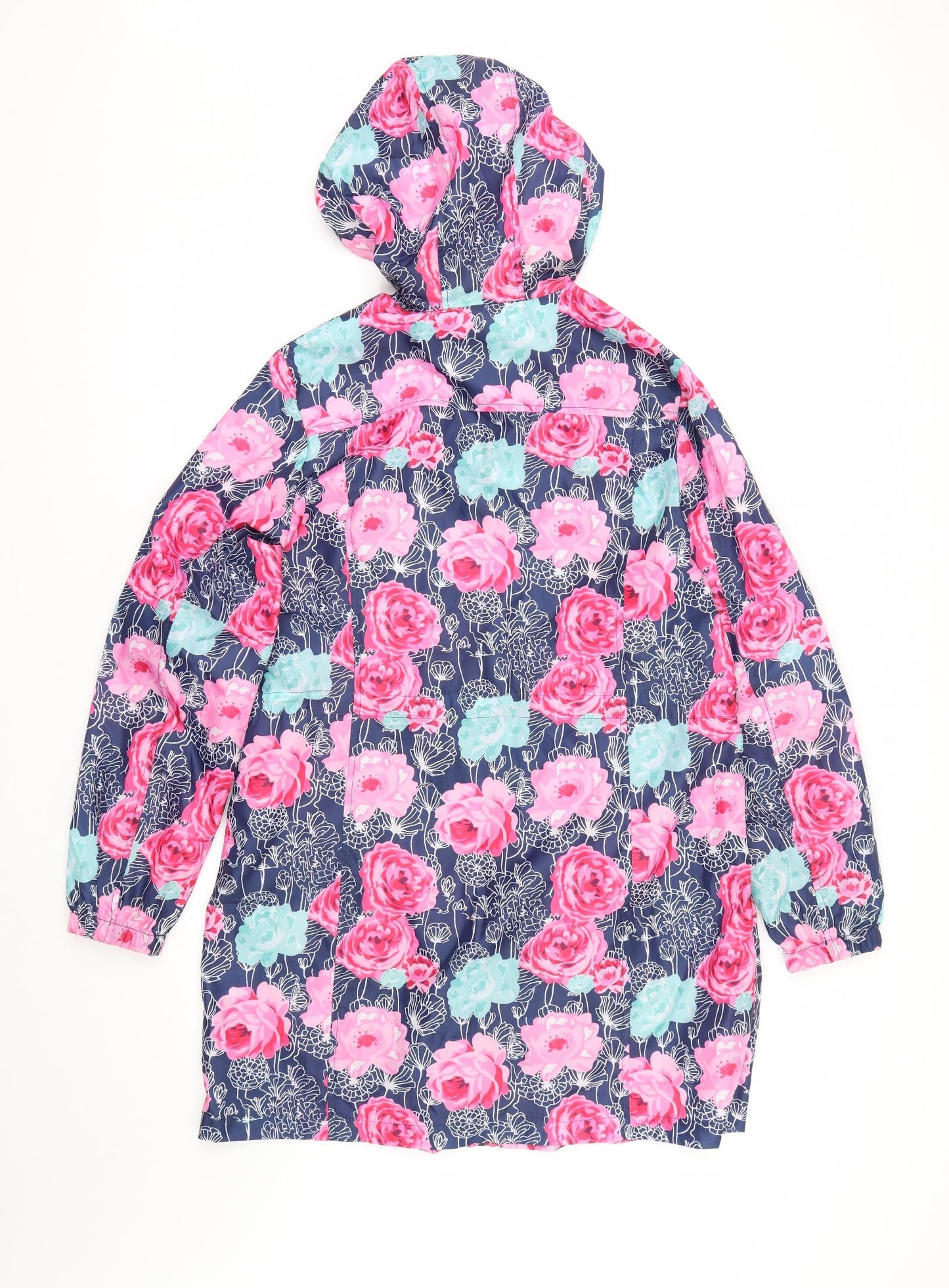 B. You Womens Multicoloured Floral  Anorak Jacket Size 12