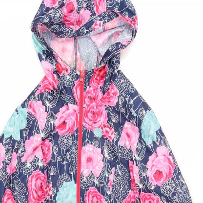 B. You Womens Multicoloured Floral  Anorak Jacket Size 12