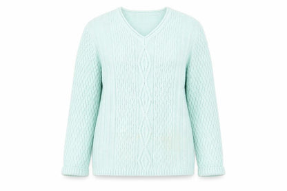 Womens UK Size M Isle Green Pullover Jumper