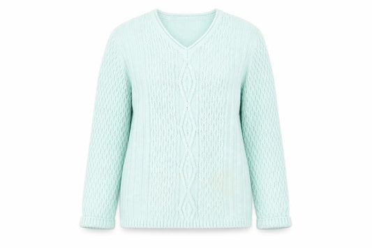 Womens UK Size M Isle Green Pullover Jumper