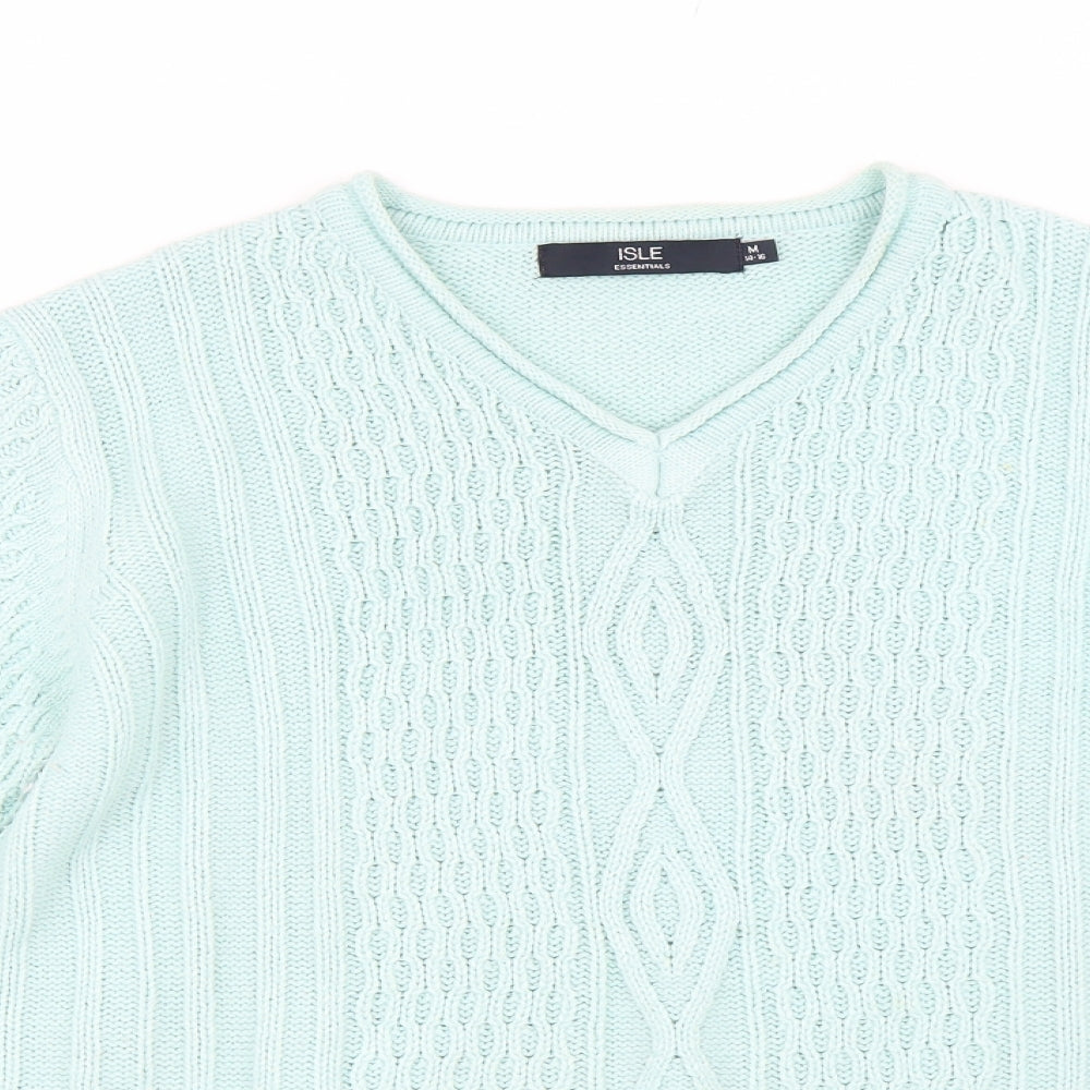 Womens UK Size M Isle Green Pullover Jumper