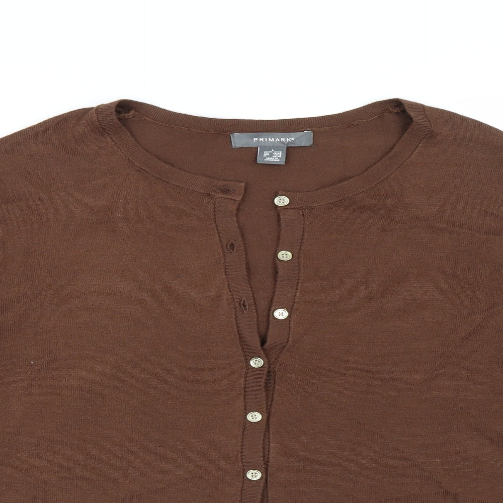 Primark Womens Brown  Knit Pullover Jumper Size 14