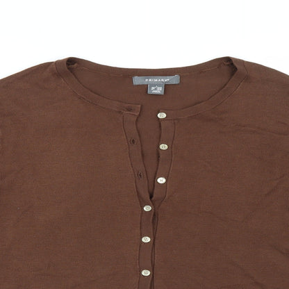 Primark Womens Brown  Knit Pullover Jumper Size 14