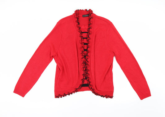 Just Elegance Womens Red Striped Knit Pullover Jumper Size L