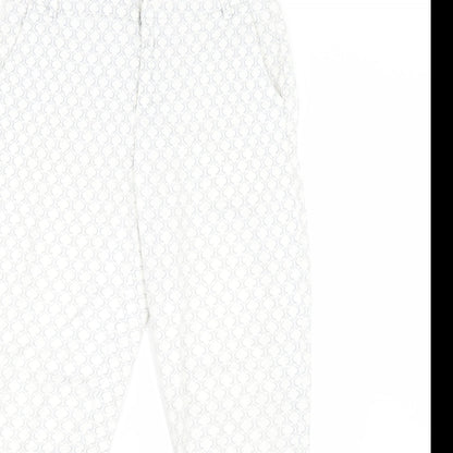 Chic & Jeune Womens Grey Geometric  Capri Trousers Size 8 L23 in