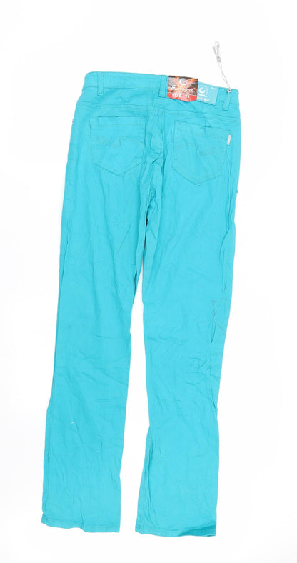 Sunbird Womens Green  Denim Straight Jeans Size 31 L30 in
