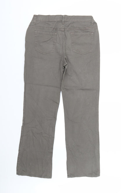 Biaggini Womens Brown  Denim Straight Jeans Size 12 L28 in