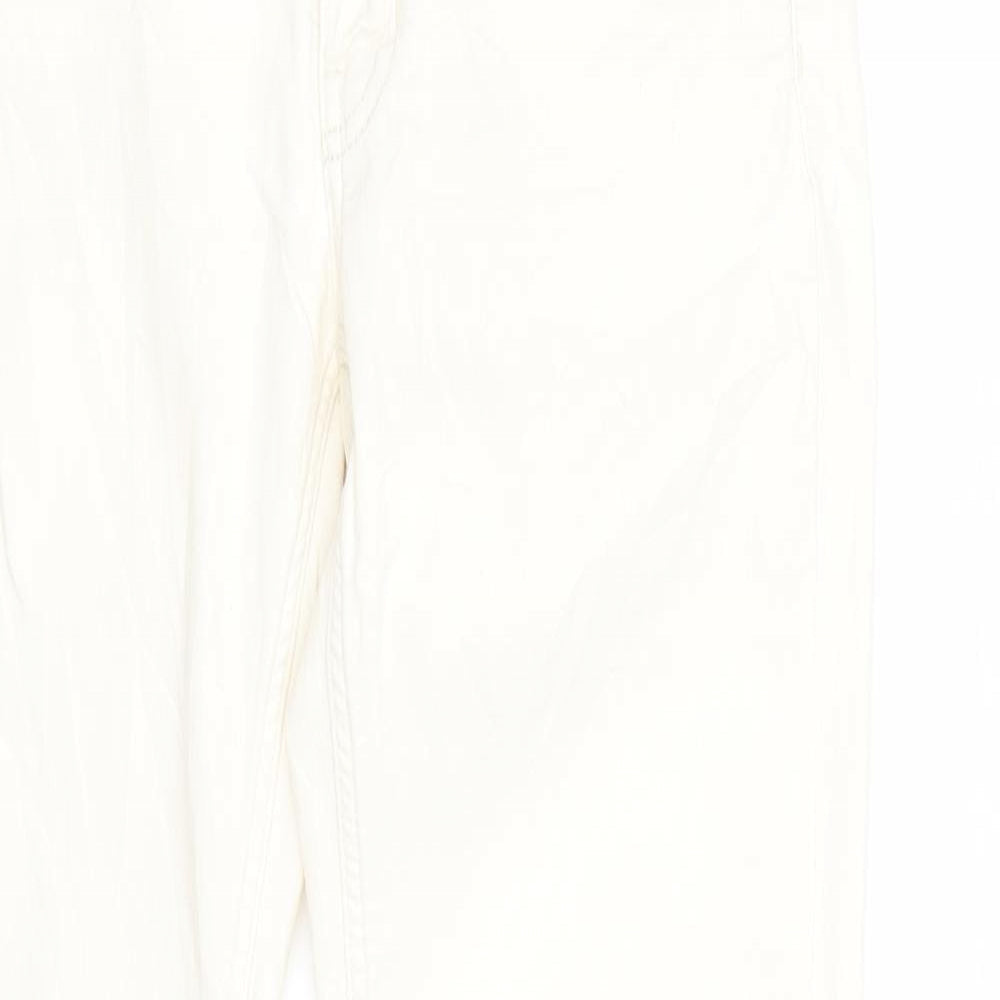Womens UK Size 12 H&M Regular Fit Skinny Ivory Jeans