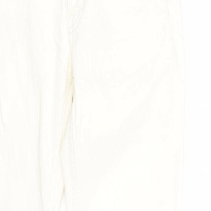 Womens UK Size 12 H&M Regular Fit Skinny Ivory Jeans