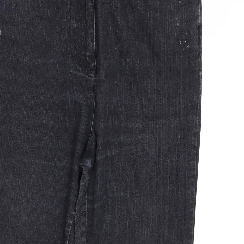 Bexleys Womens Black  Denim Straight Jeans Size 10 L31 in