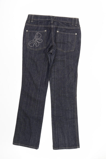 Kirsty Womens Blue  Denim Straight Jeans Size 10 L30 in