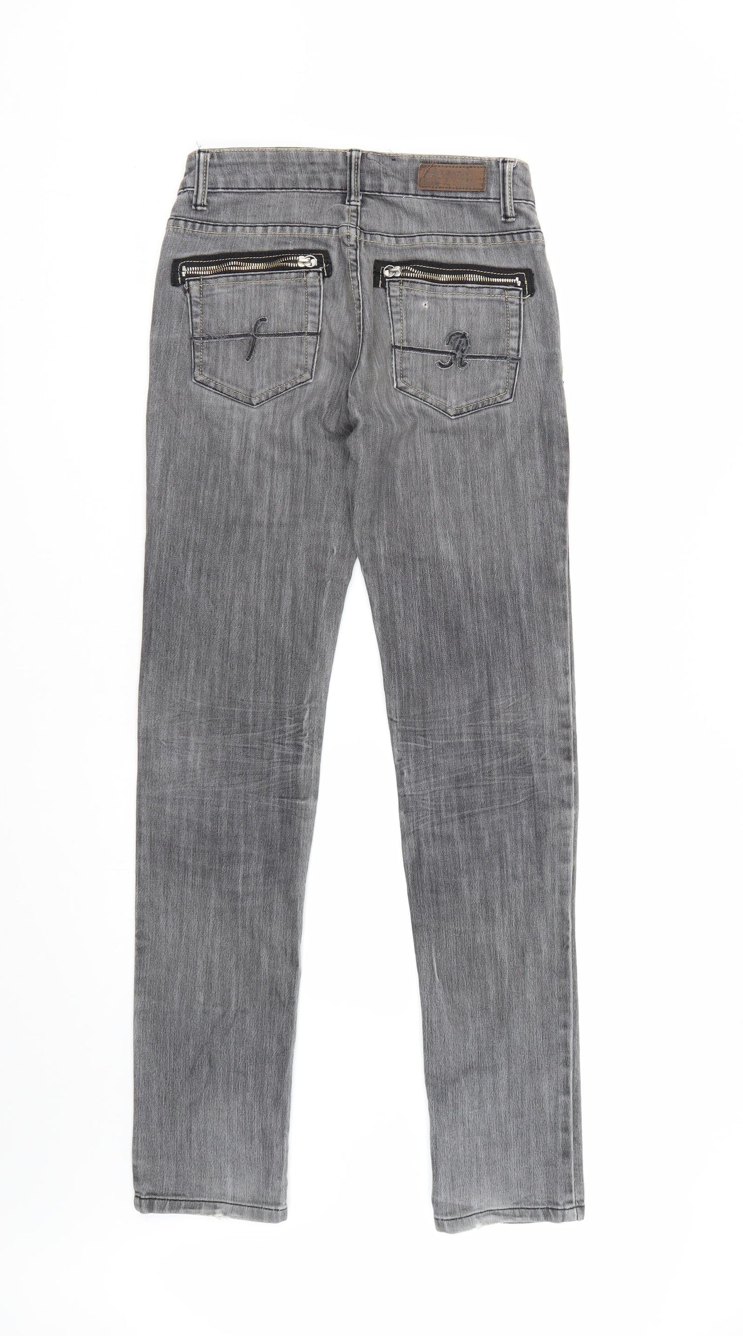 Vavell Womens Grey  Denim Skinny Jeans Size 8 L32 in