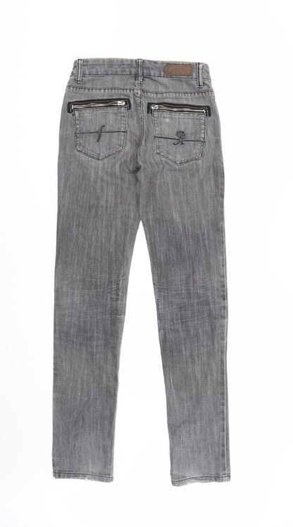Vavell Womens Grey  Denim Skinny Jeans Size 8 L32 in