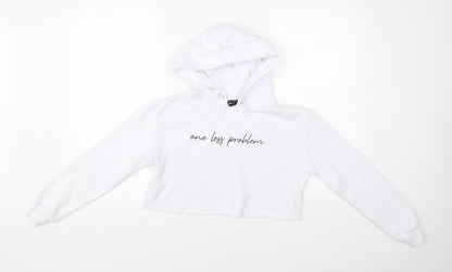 New Look 915 Girls White   Pullover Hoodie Size 10-11 Years