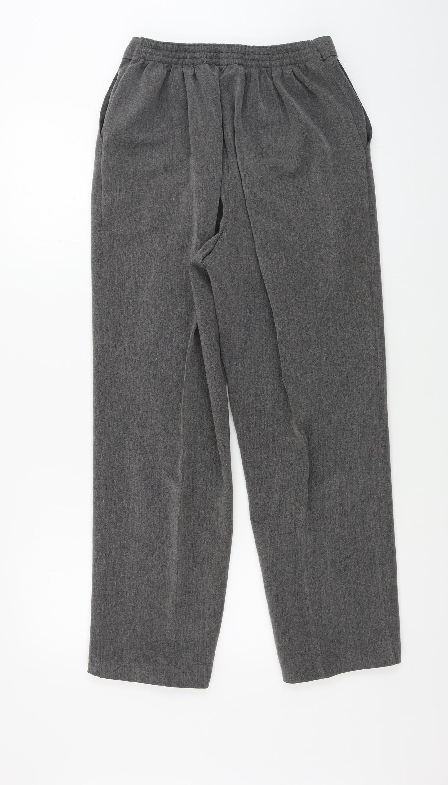 Womens UK Size 14 Preworn Regular Fit  Grey Trousers