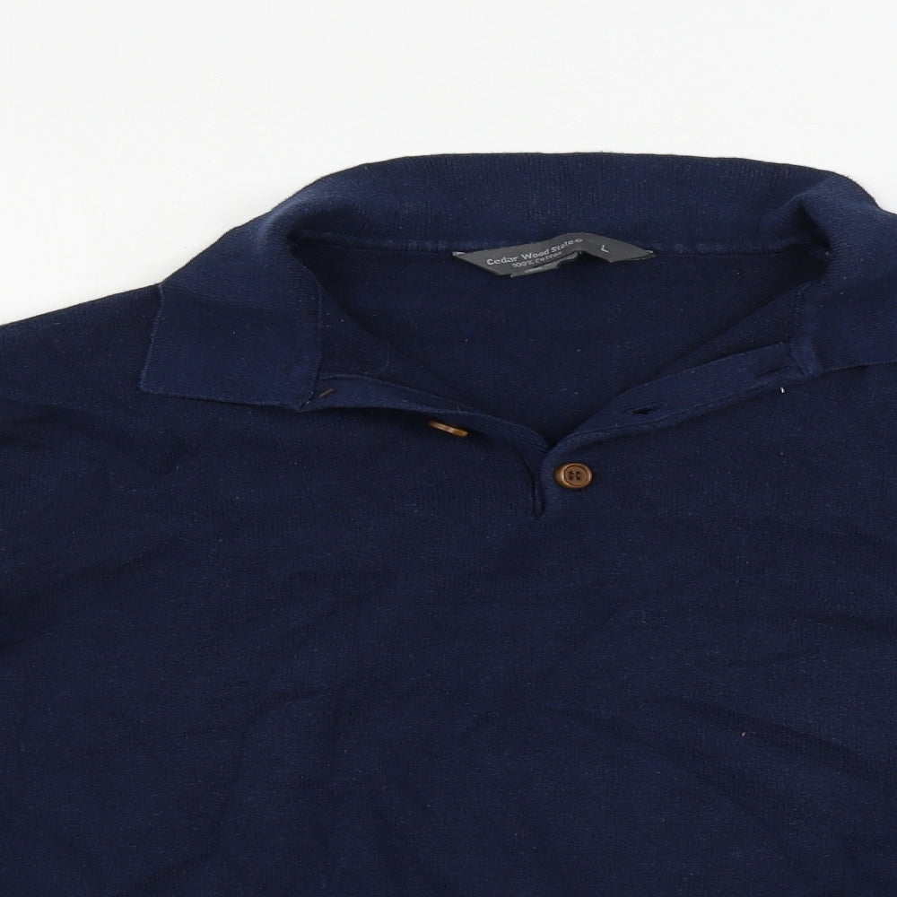 Cedar Wood State  Mens Blue    Polo Size L