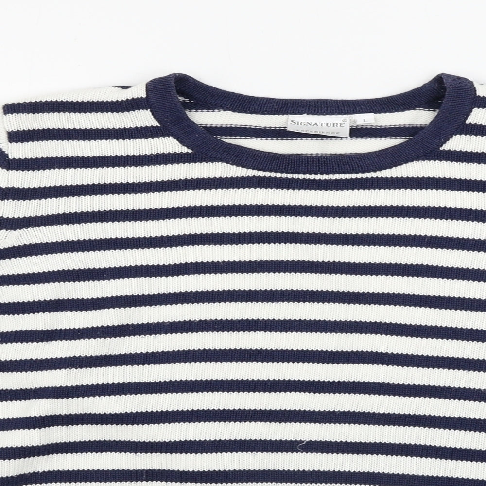 Womens UK Size L Signature White Pullover Jumper