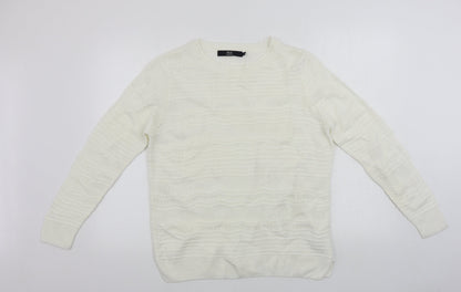 Womens UK Size L ISLE Ivory Pullover Jumper